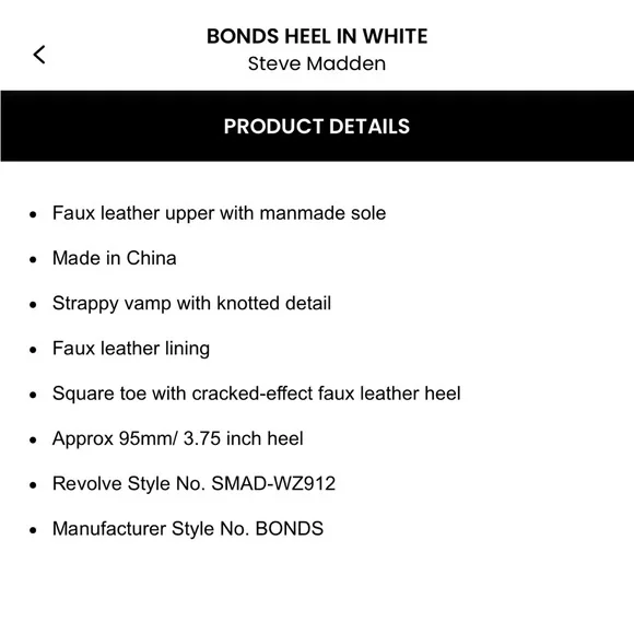NWT Steve Madden Bond Heels in White - Picture 2 of 8